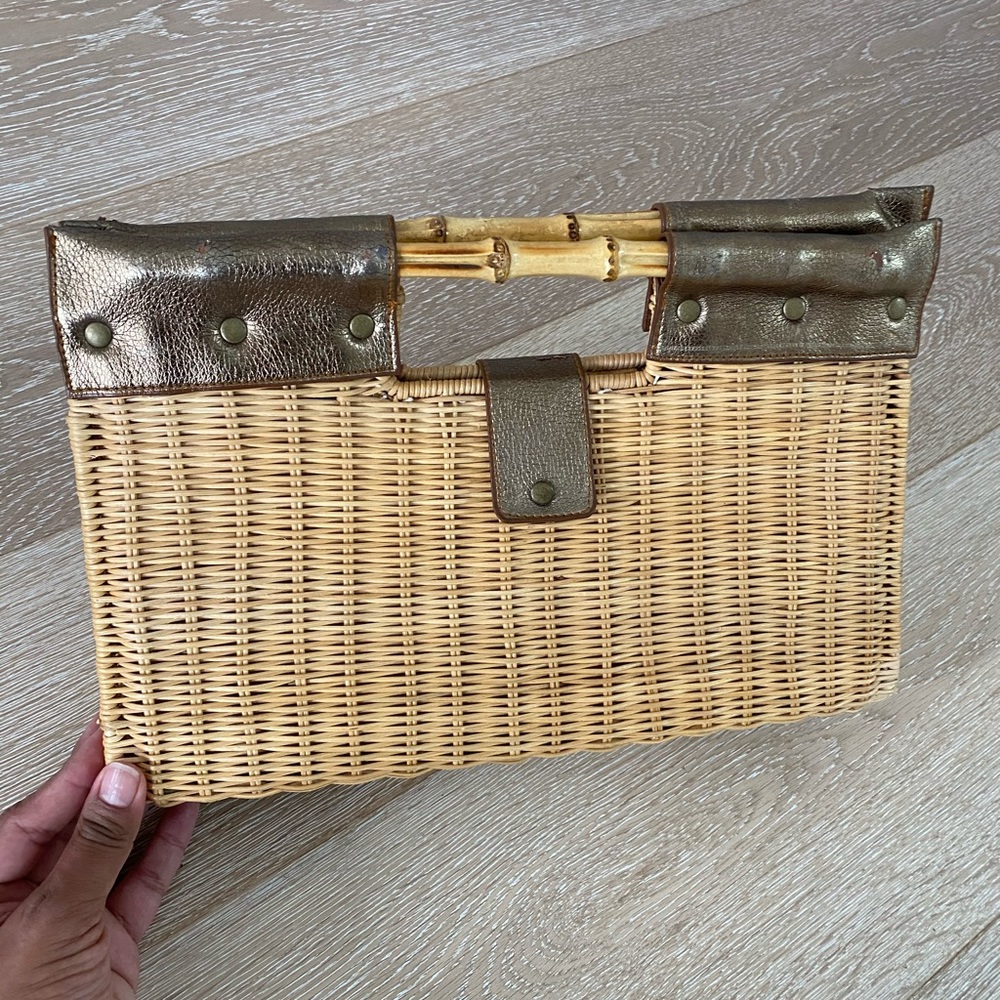 Bamboo and woven summer bag